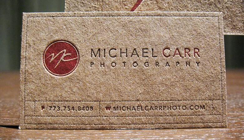 کارت ویزیت عکاسی - سازگار با محیط زیست