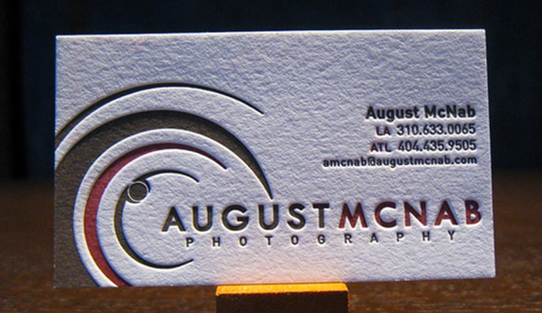  کارت ویزیت عکاسی - لترپرس