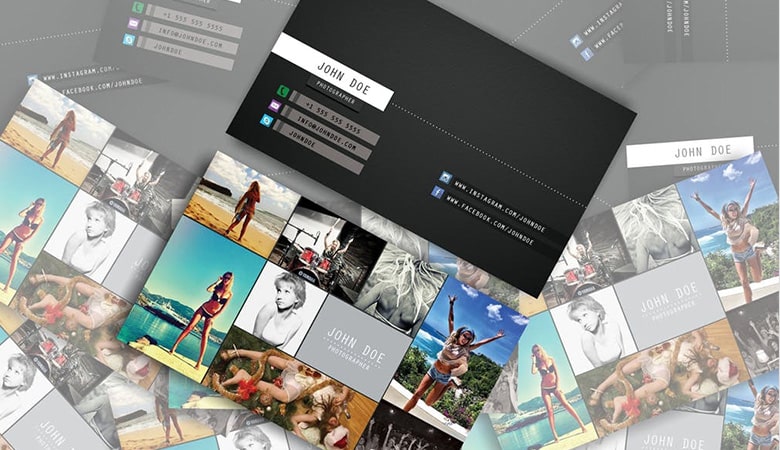 کارت ویزیت عکاسی - کلاژ عکس