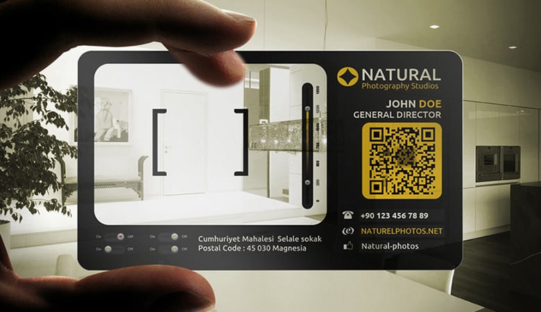  کارت ویزیت عکاسی- دوربین پلاستیکی