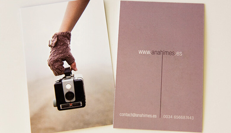 کارت ویزیت عکاسی - صورتی ساده