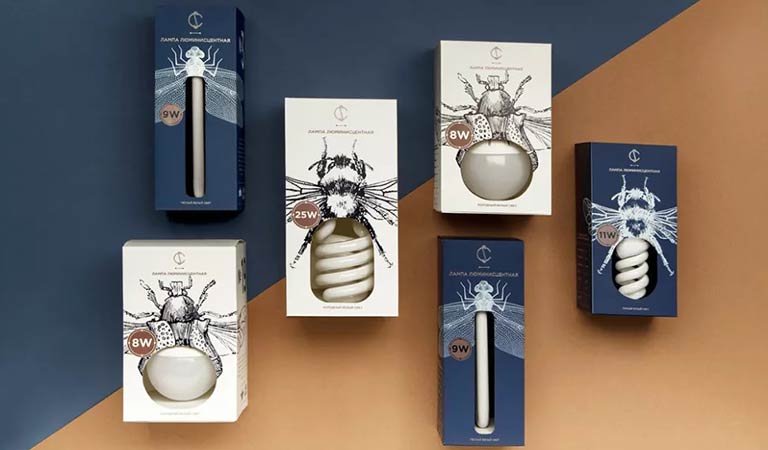 لامپ های CS-طراحی بسته بندی