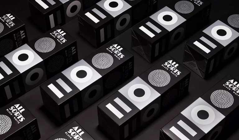 Allsorts  سیاه و سفید (Allsorts Black and White)-طراحی بسته بندی