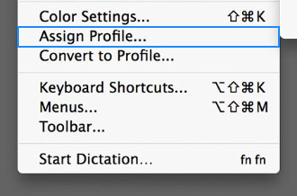 اختصاص پروفایل در مقابل تبدیل به پروفایل - نحوه ی استفاده از رنگ