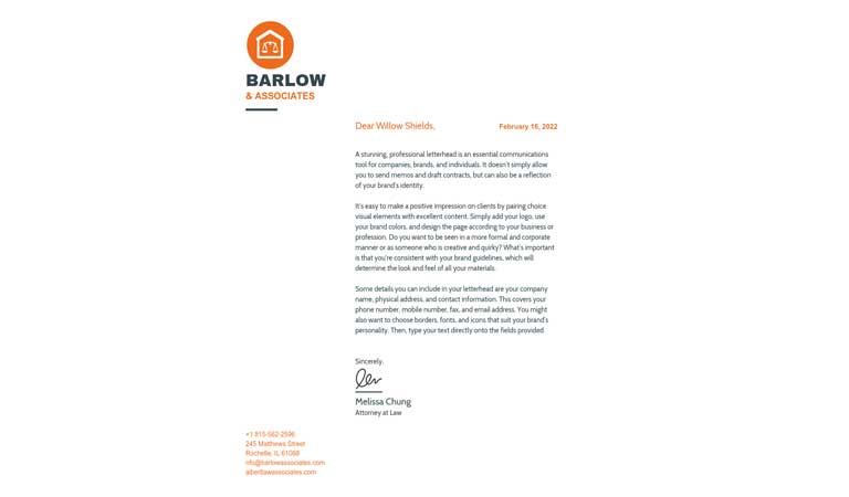 نشان خود را نزدیک بالای سربرگ خود قرار دهید - طراحی آنلاین سربرگ