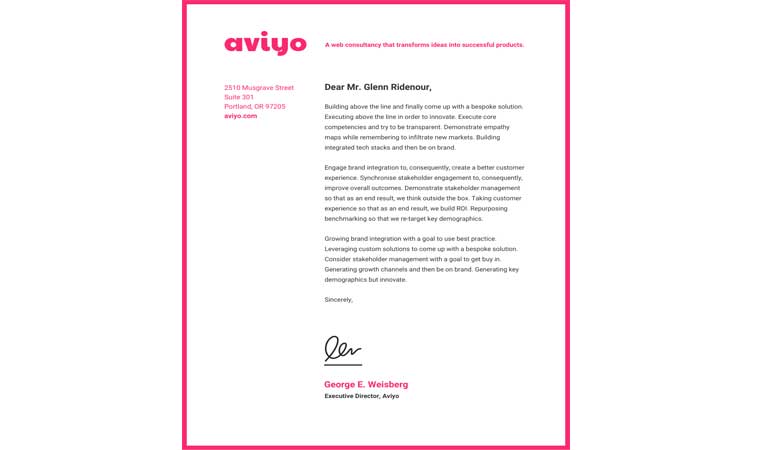 به نامه‌های تجاری خود حاشیه‌ای رنگارنگ بدهید - طراحی آنلاین سربرگ