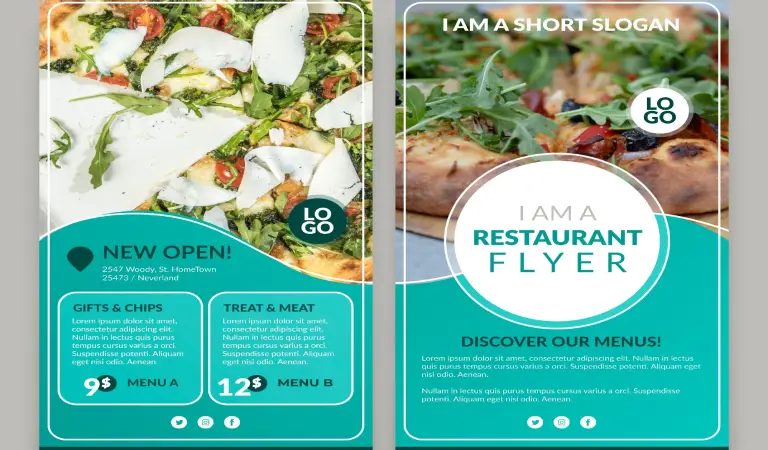 معرفی چند نمونه تراکت رستوران